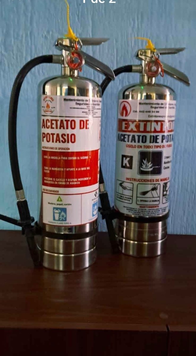Extintores acetato de potasio
